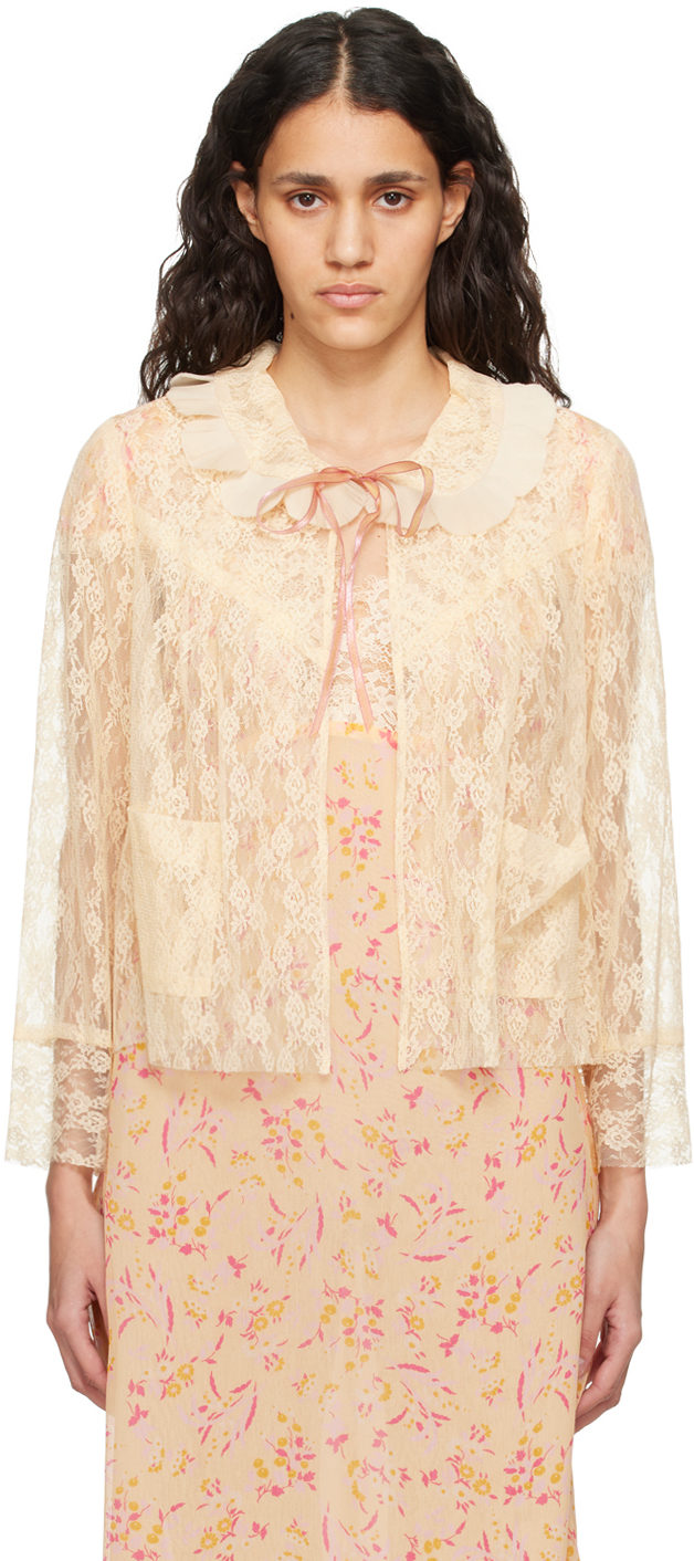 

Оранжевая цветочная блузка Anna Sui