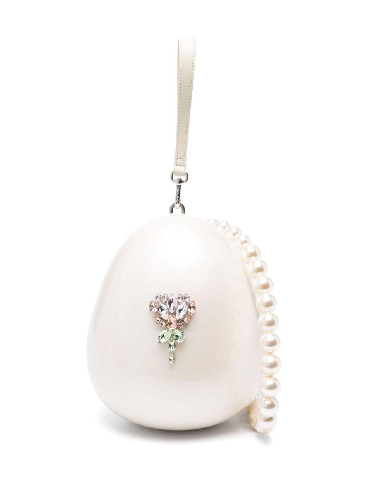 

Simone Rocha большой клатч Pearl Egg, нейтральный цвет, Белый, Simone Rocha большой клатч Pearl Egg, нейтральный цвет