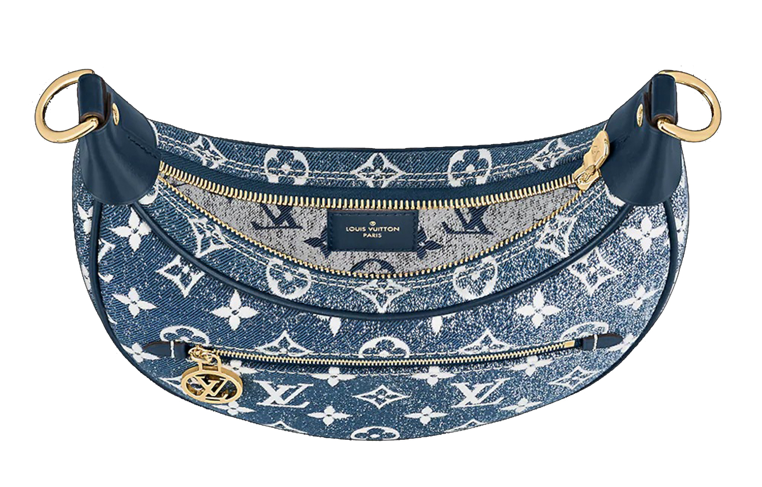 Сумка Loop Baguette из джинсового жаккарда темно-синяя LOUIS VUITTON — фото 4