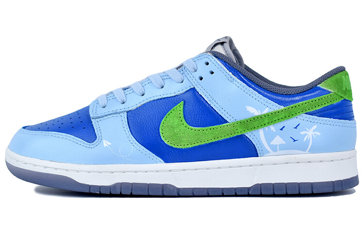 

Кроссовки Nike Dunk Skateboarding Shoes Men Low-top Blue/White/Green, зеленый