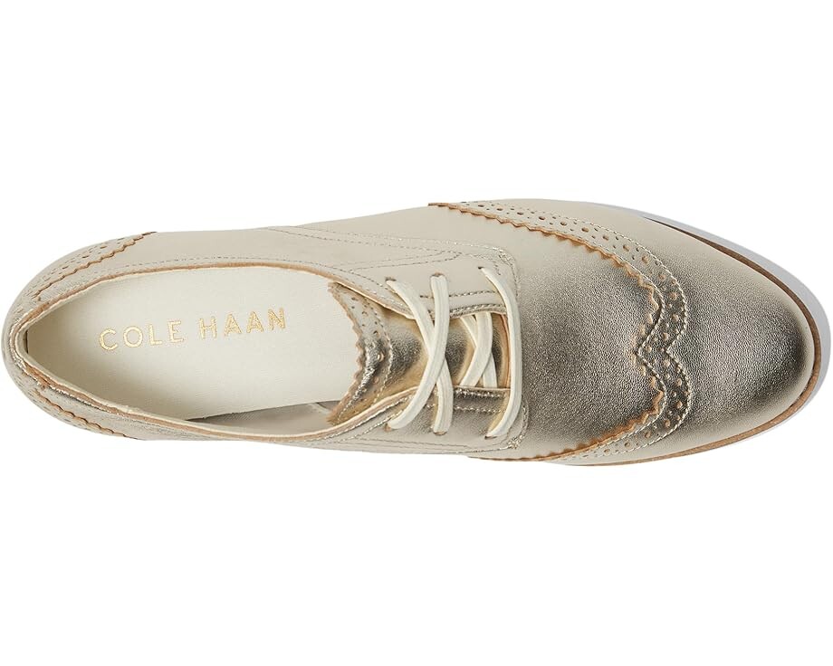 Оксфорды Cole Haan Grand City Platform Oxford, цвет Soft Gold Talca/Ivory — фото 2