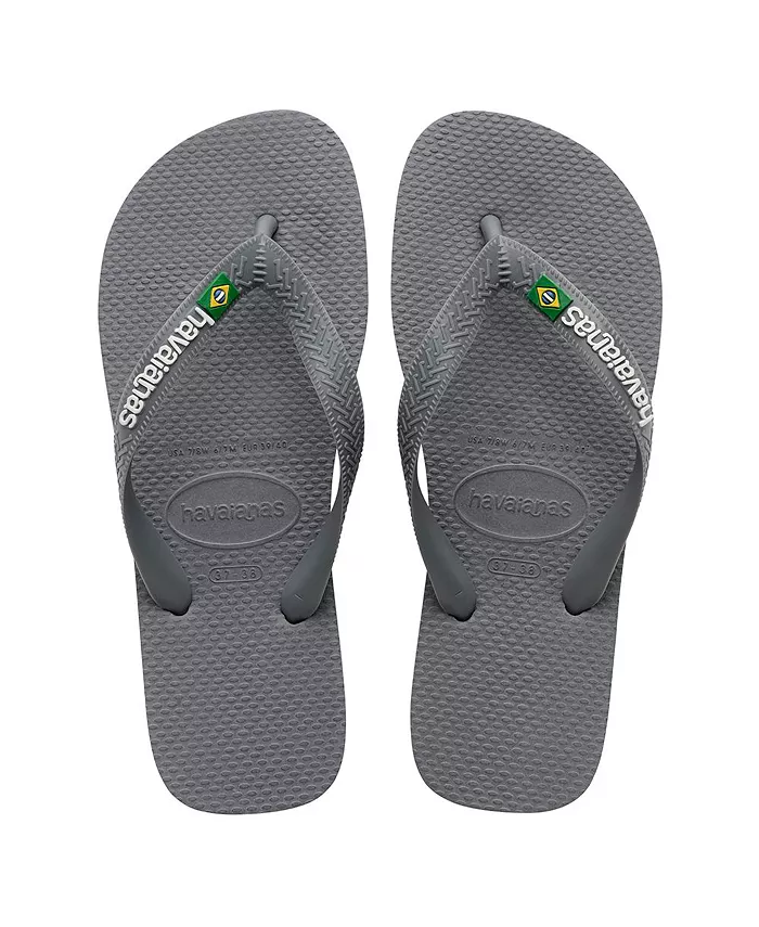 Мужские шлепанцы Brazil Logo Flip-Flop Havaianas, серый — фото 2