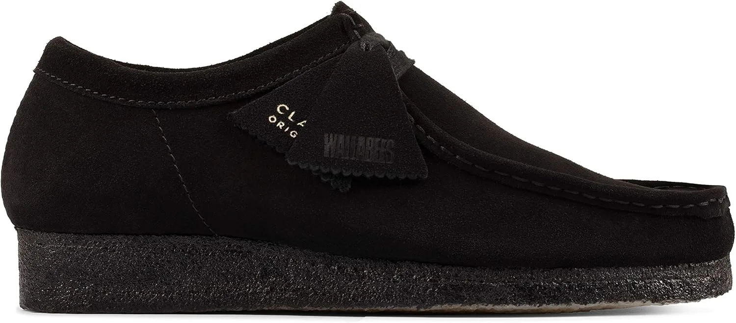 Мужские оксфорды Clarks Wallabee, черный/черный — фото 2
