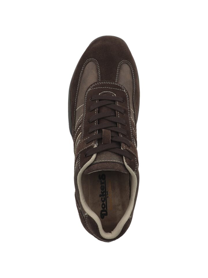Кроссовки на шнуровке Dockers by Gerli Sneaker low 54HT001, темно-коричневый — фото 2