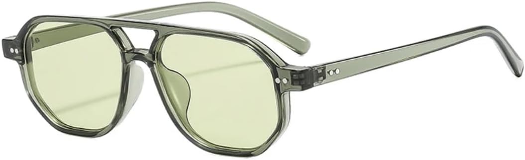 

Мужские солнцезащитные очки Punk Double Bridge Rice Nail класса люкс для активного отдыха, вождения, походов и езды на автомобиле, с защитой от УФ-излучения UV400 TVTBBVV, Green Green