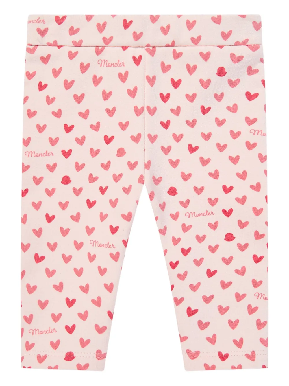 Комплект из топа и брюк с оборками и принтом Moncler Enfant, розовый — фото 4