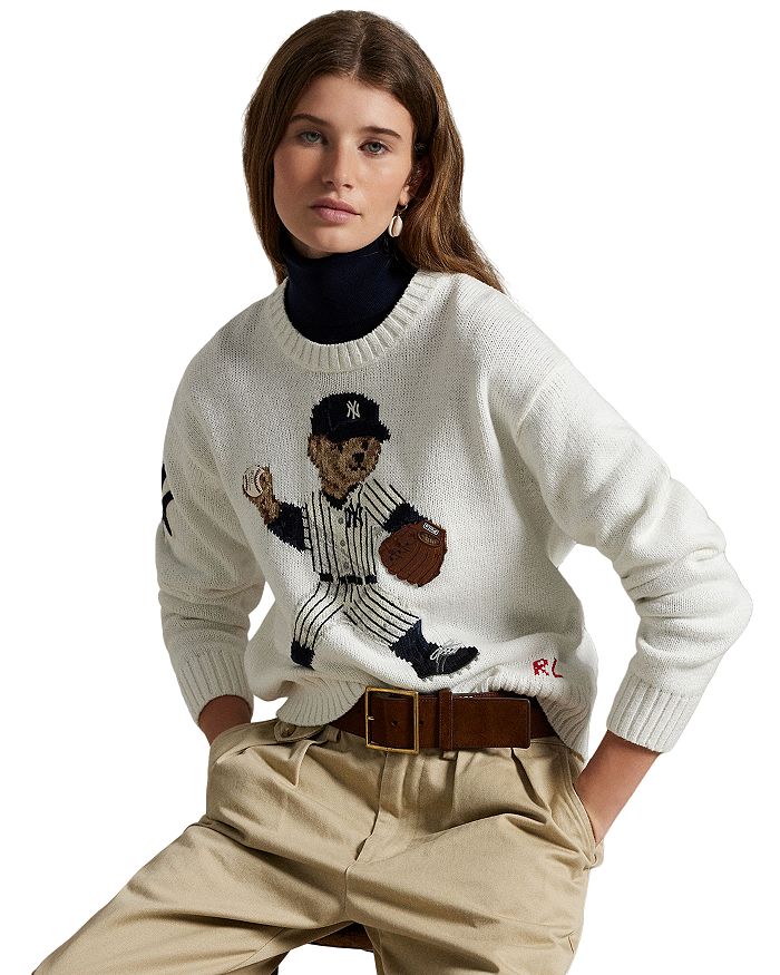 

Ralph Lauren Свитер с медведем Polo и логотипом New York Yankees Ralph Lauren, белый