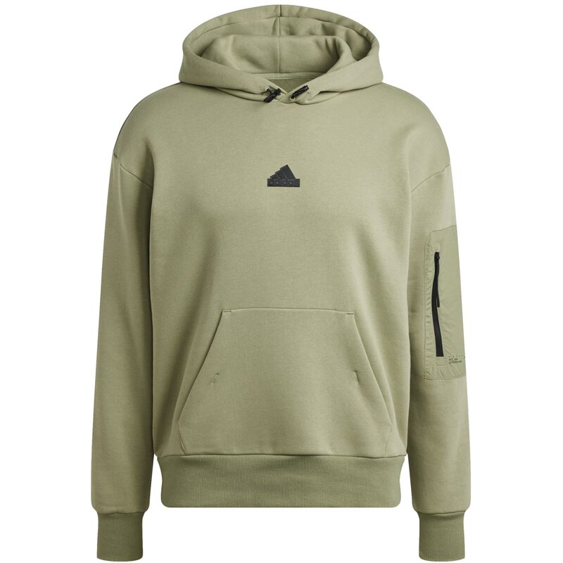 

Толстовка с капюшоном для городских прогулок из флиса Adidas, цвет tengrn