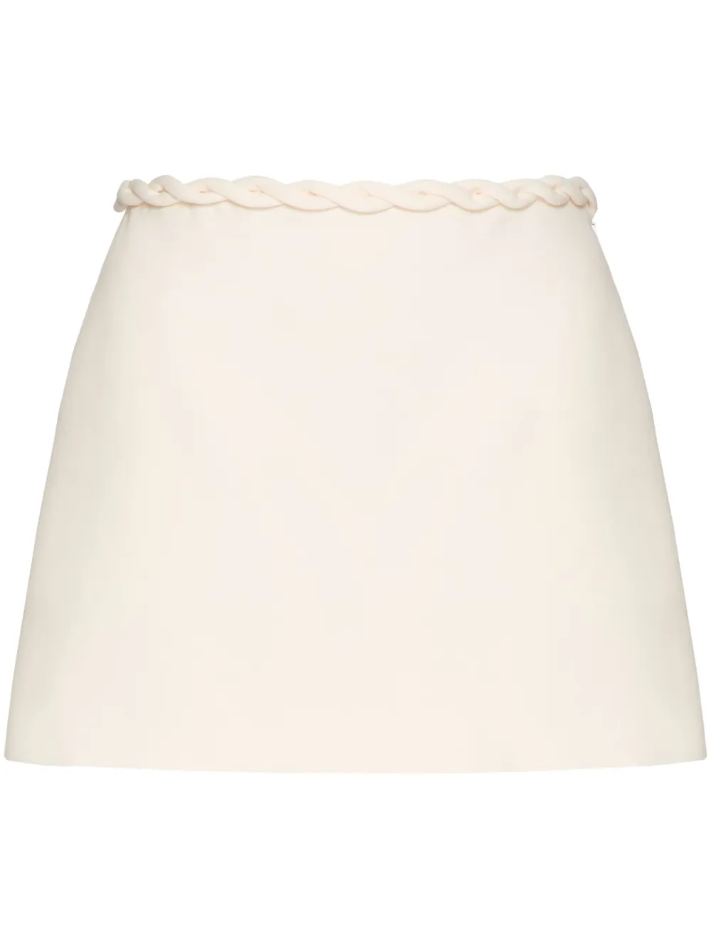 

Шелковая юбка с завышенной талией Valentino Garavani, белый