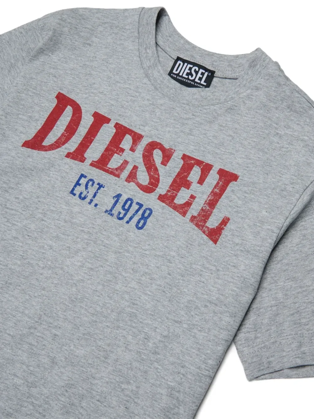 Футболка с принтом Diesel Kids, серый — фото 3