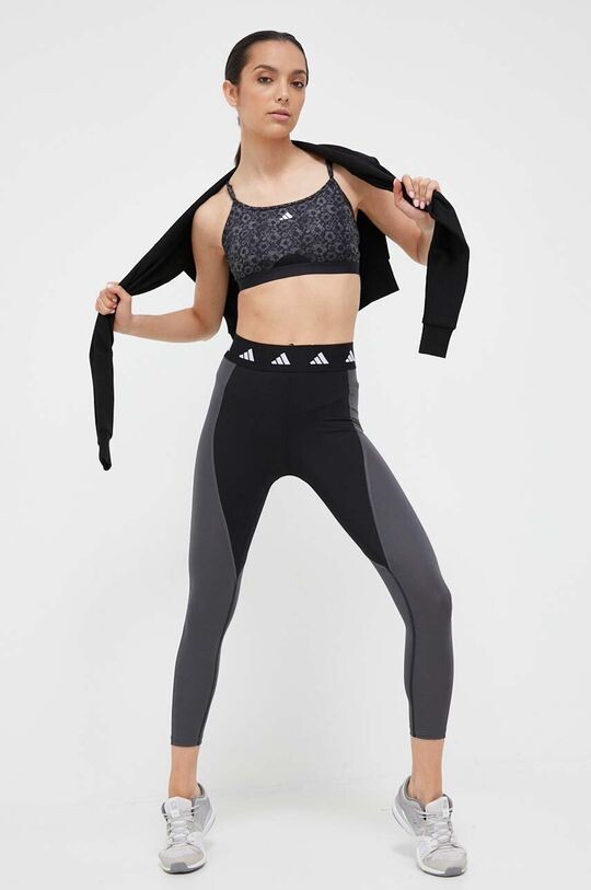 Спортивный бюстгальтер Aeroreact adidas, черный — фото 2