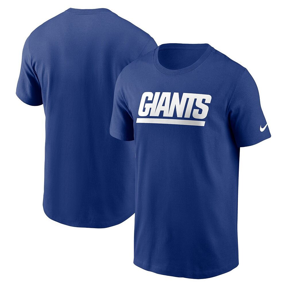 Мужская футболка Nike Royal New York Giants Primetime Wordmark Essential, цвет Gia Blue