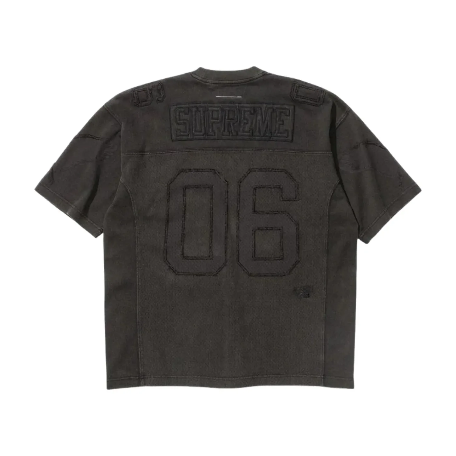 Футболка Supreme x MM6 Maison Margiela из хлопка, черная — фото 2