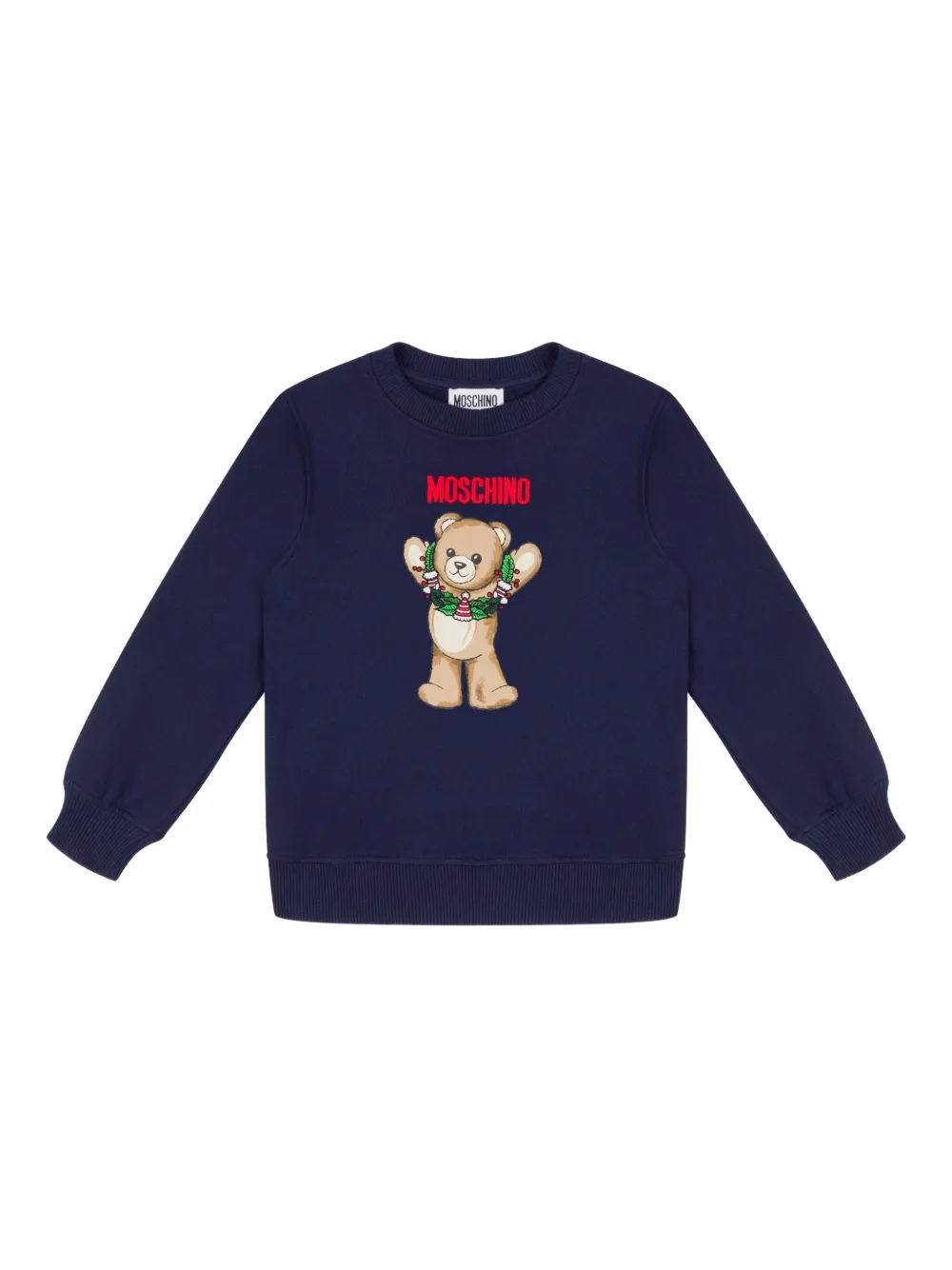 

Толстовка с принтом Тедди Moschino Kids, синий