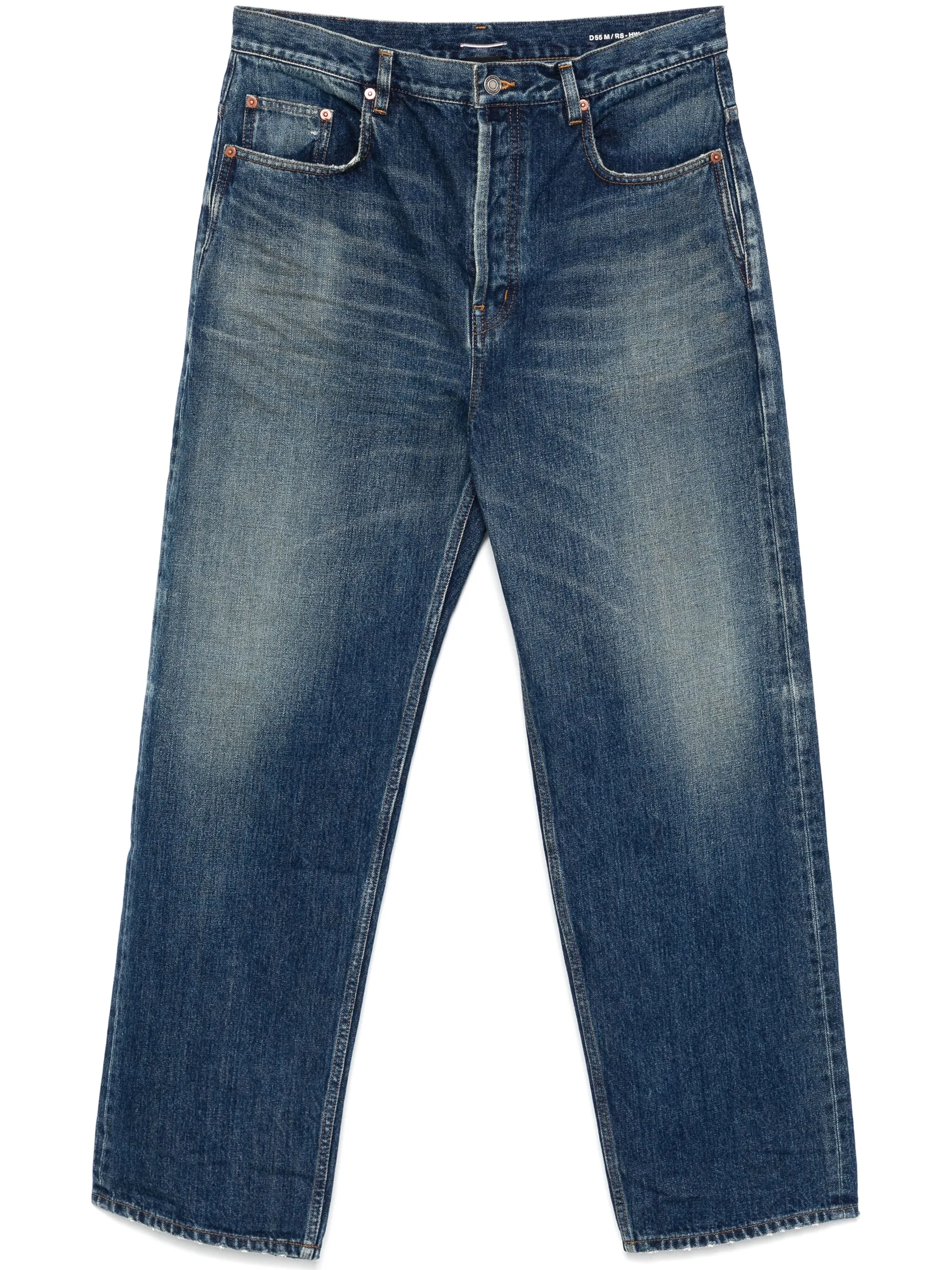 Джинсы с завышенной талией Saint Laurent, синий