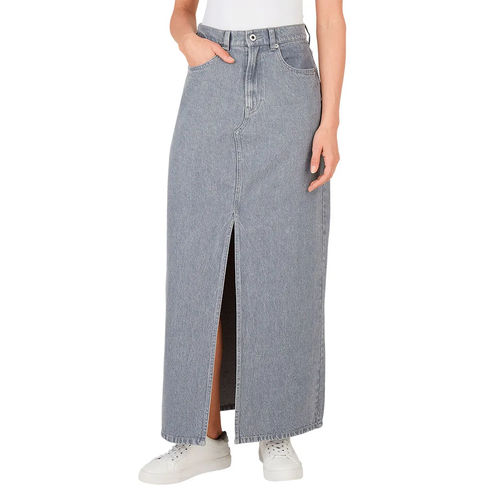 

Юбка Pepe Jeans Maxi long skirt, серый
