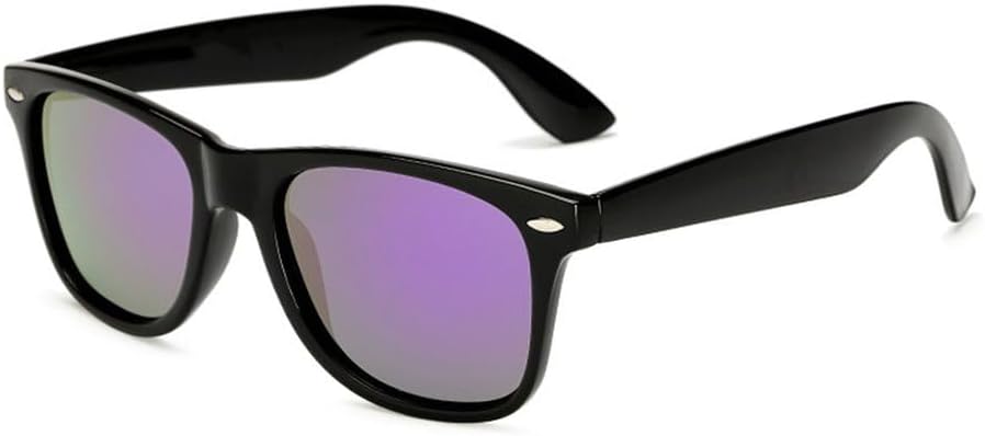 

Классические солнцезащитные очки для мужчин и женщин, поляризованные, с зеркальными синими линзами, для ночного вождения, с защитой UV400, для летнего использования KTUCN, 4 Black Purple