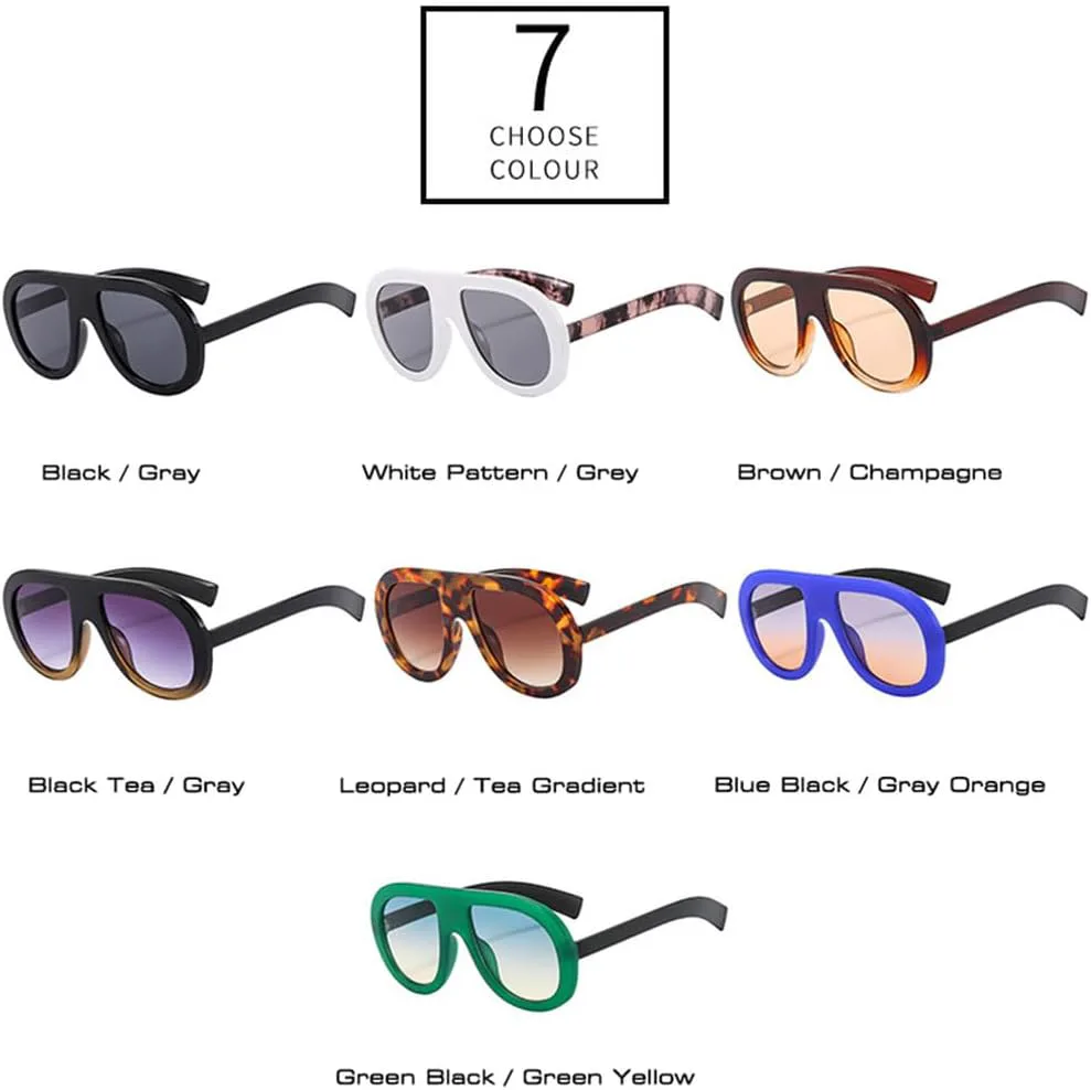 

Мужские модные солнцезащитные очки в стиле панк, двухцветные; женские градиентные солнцезащитные очки с защитой от УФ-излучения UV400 TKKTLLT, Black Tea Gray