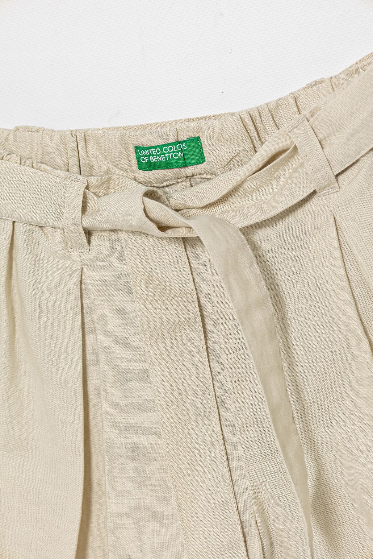 Льняные шорты для детей United Colors Of Benetton, бежевый — фото 4