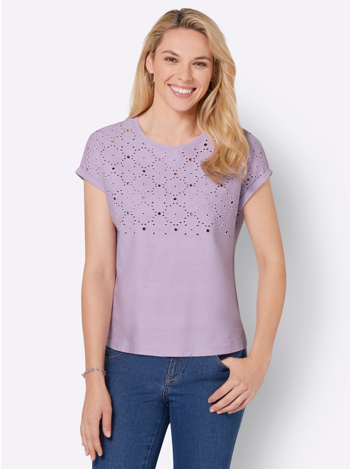 

Рубашка с круглым вырезом сиреневого цвета WITT WEIDEN