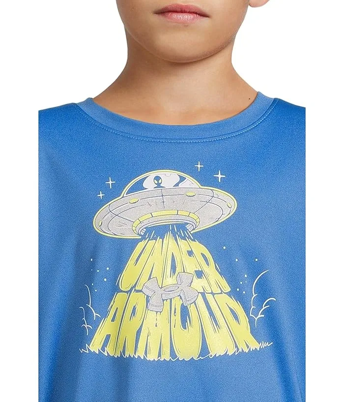Футболка с длинным рукавом UFO Tech Under Armour Kids, Neo Turquoise — фото 3