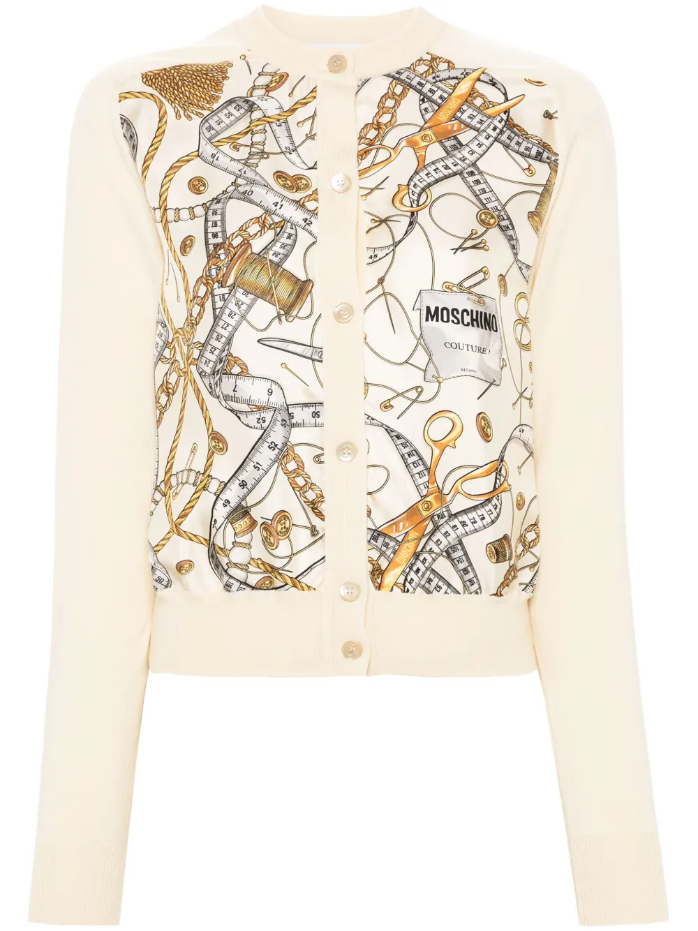 

Кардиган с логотипом Moschino, нейтральный