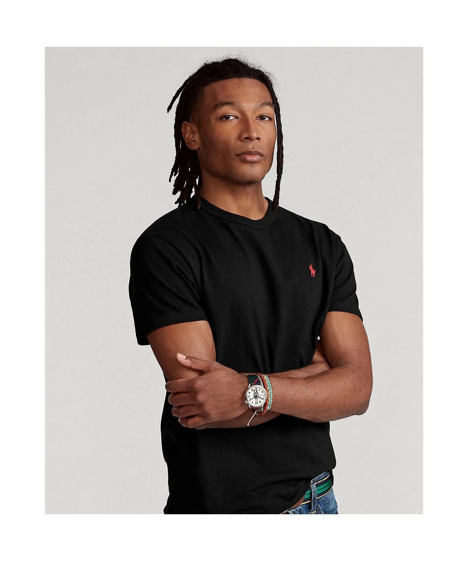 Классическая трикотажная футболка Polo Ralph Lauren, 001 Black