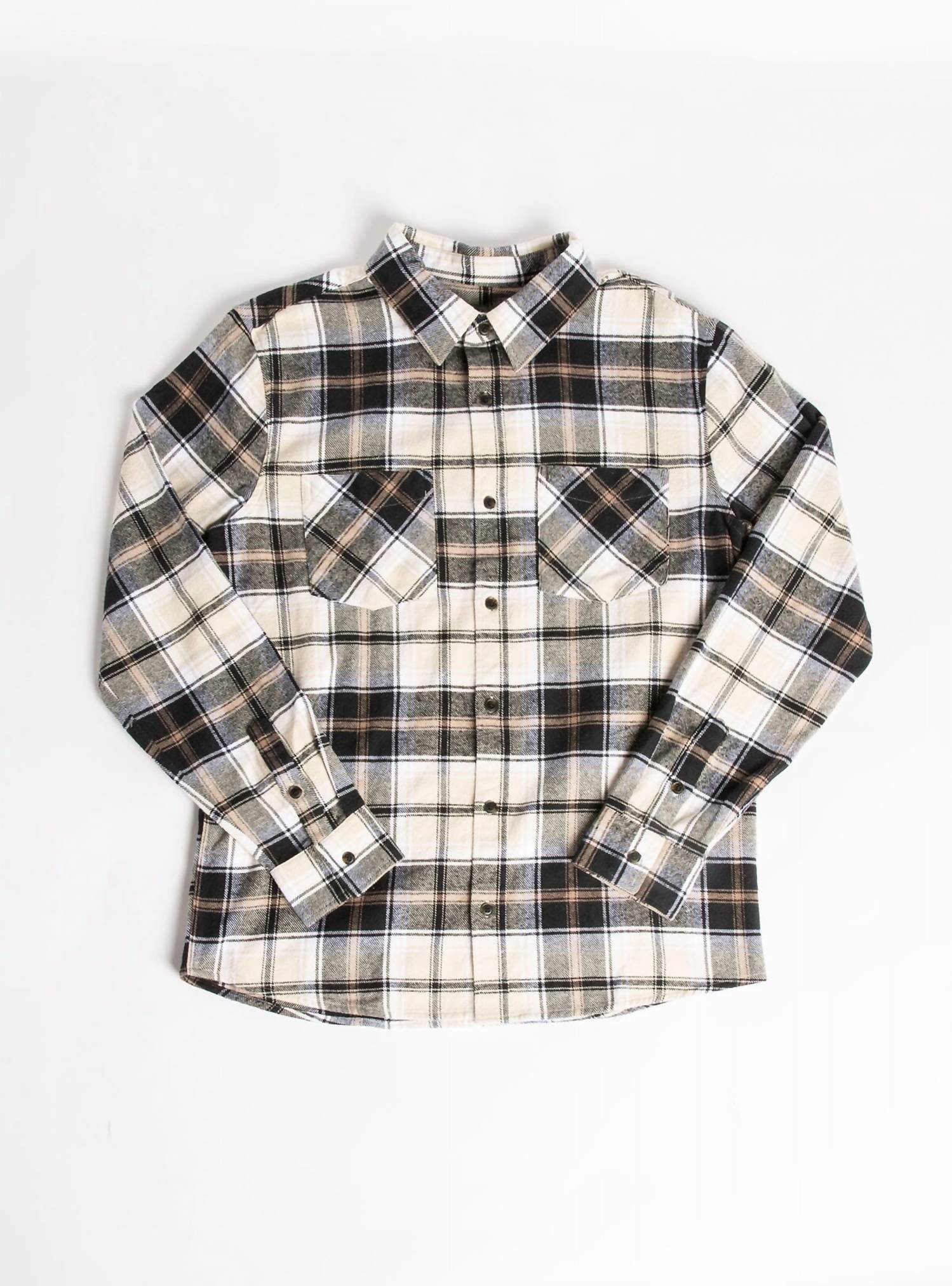 

Рубашка Kylo Flannel с длинным рукавом черного/бежевого цвета Thread & Supply