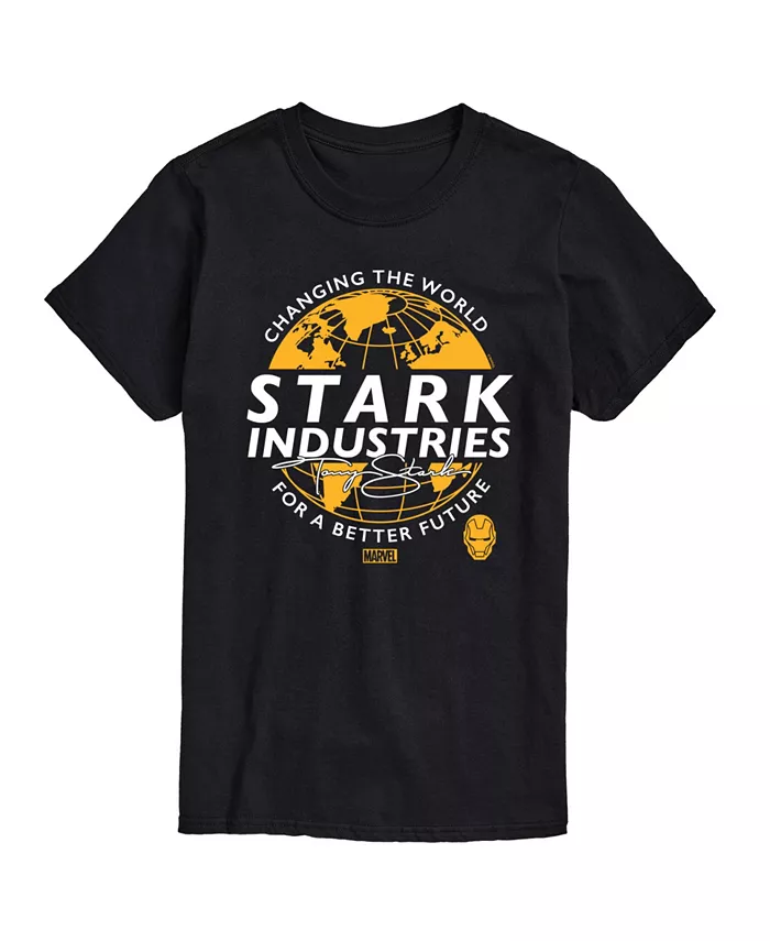 

Мужская футболка Stark Industries с коротким рукавом Iron Man Airwaves, черный