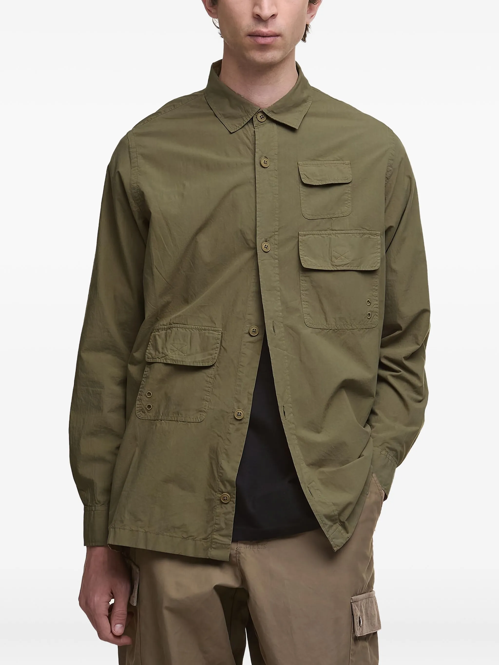 

Рубашка с карманами Barbour, зеленый