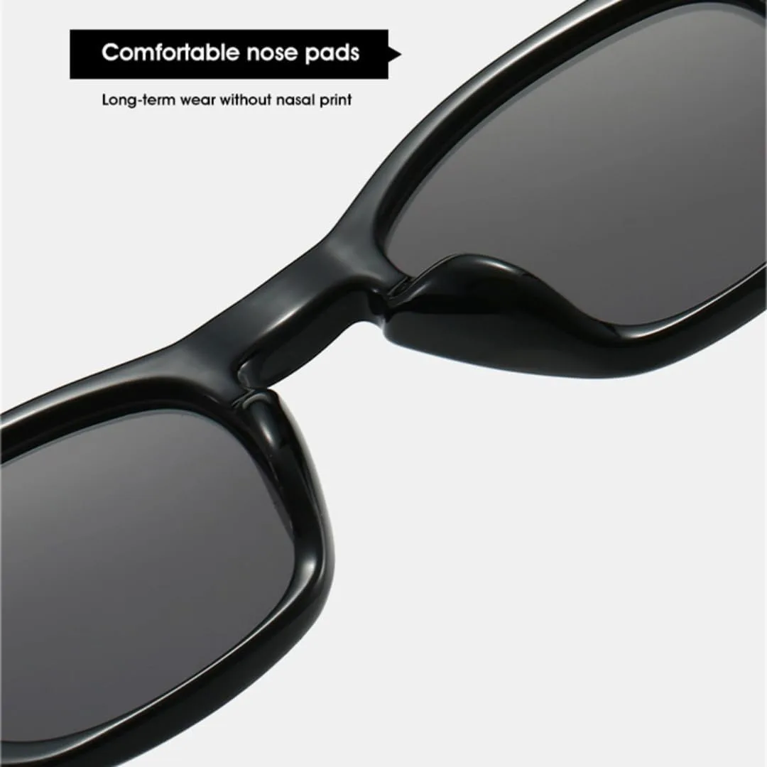 

Модные двухцветные солнцезащитные очки «кошачий глаз» для женщин, ретро-очки с заклепками для мужчин, защита от УФ-излучения UV400 UATXTAU, Brown Champagne