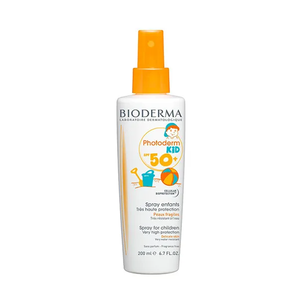 

Детский спрей солнцезащитный SPF 50 Photoderm Kid Spray Bioderma, 200 ml