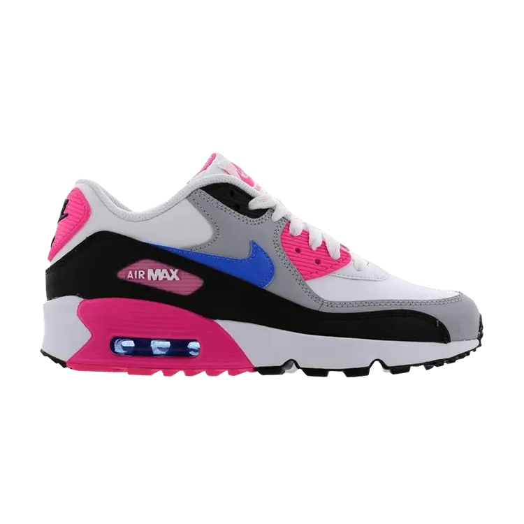 

Кроссовки Nike Air Max 90 Leather GS 'White Photo Blue Pink', белый