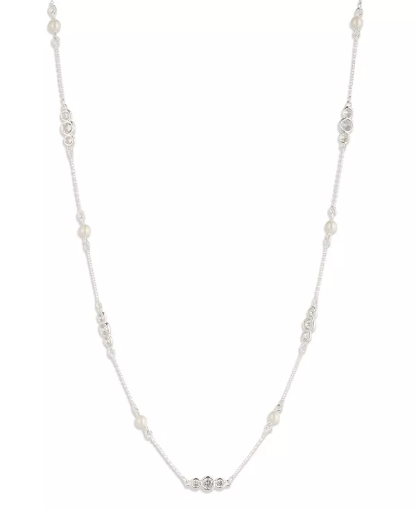 

Ожерелье-Воротник с искусственным жемчугом и кубическим цирконием Lauren Ralph Lauren, white