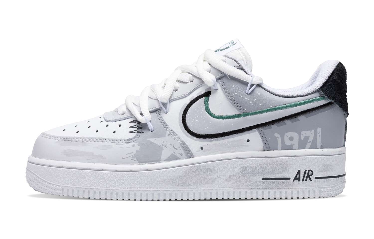 

Кроссовки Air Force 1 для скейтбординга мужские с низким верхом белый/серый Nike