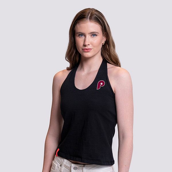 

Женский черный топ Philadelphia Phillies Noelle с v-образным вырезом Lusso