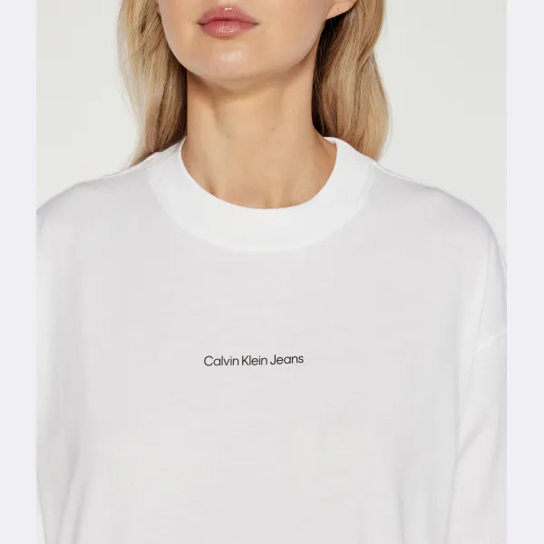 Футболка с фотопринтом «бойфренд» Calvin Klein, белый — фото 3