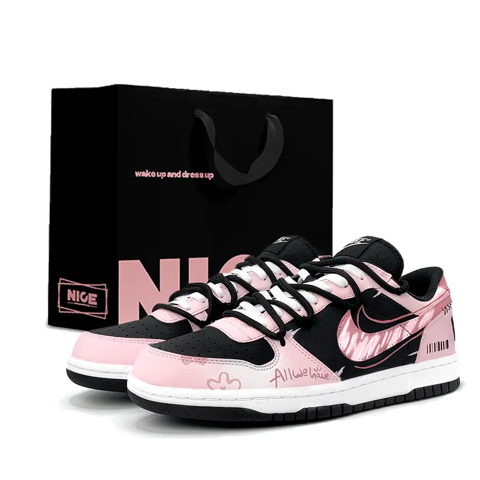 

Nike Большая сумка для покупок, розовые кожаные низкие скейтбордные кроссовки Encounter розового цвета