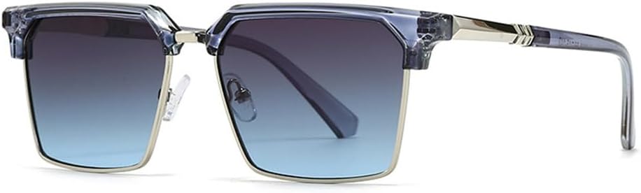 

Солнцезащитные очки UV400 с большой оправой в стиле панк с градиентной расцветкой, подходят для женщин и мужчин, для бега и занятий спортом на открытом воздухе UYPTK, Blue Gray Blue