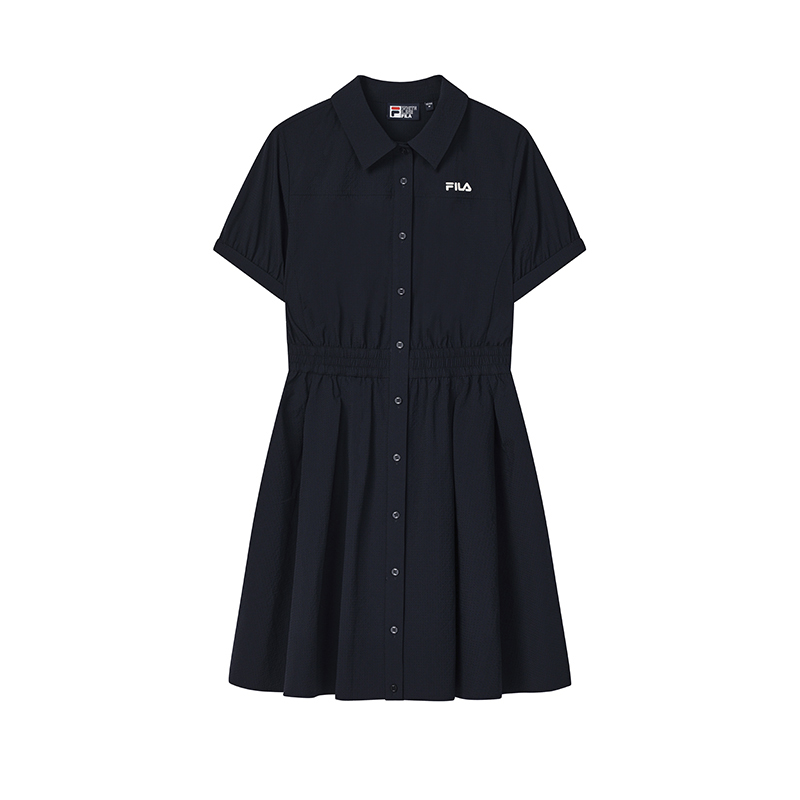 

Ориджинале короткое платье с короткими рукавами для женщин FILA, синий