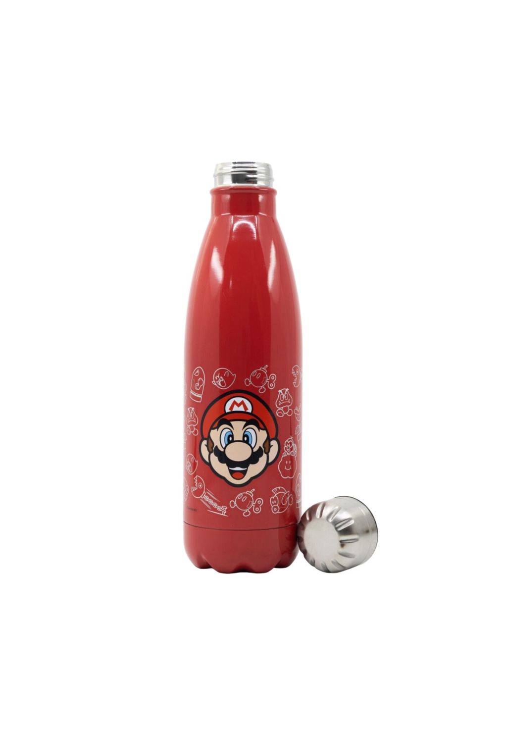 

Красная бутылка для воды Super Mario из нержавеющей стали 780 мл с крышкой, 26,5x7x7 см