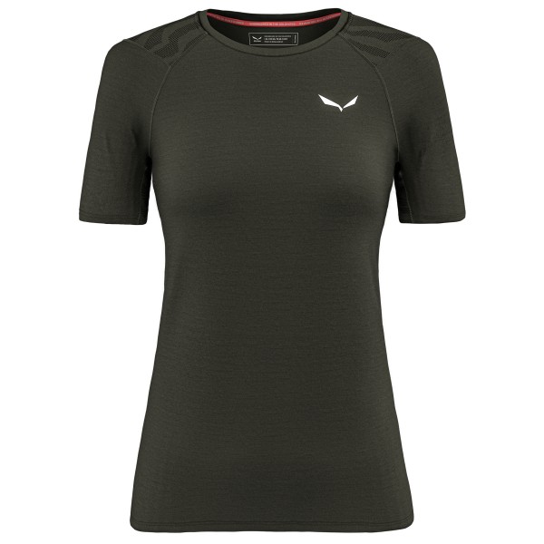 

Женская футболка Cristallo Warm Amr - нижнее белье из мериноса Salewa, зеленый
