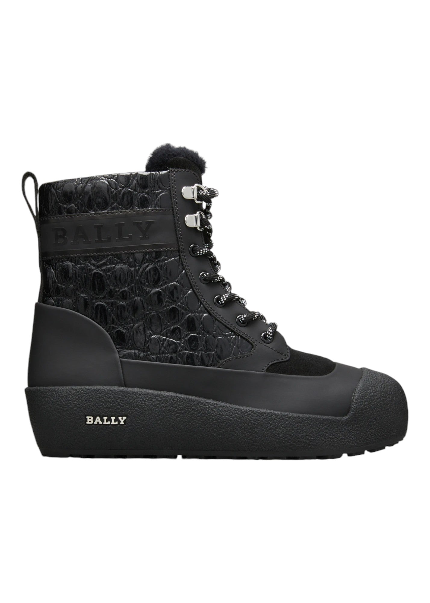 

Bally Cuby 6234584 Мужские ботинки Curling из замши и кожи с подкладкой из овчины, черный