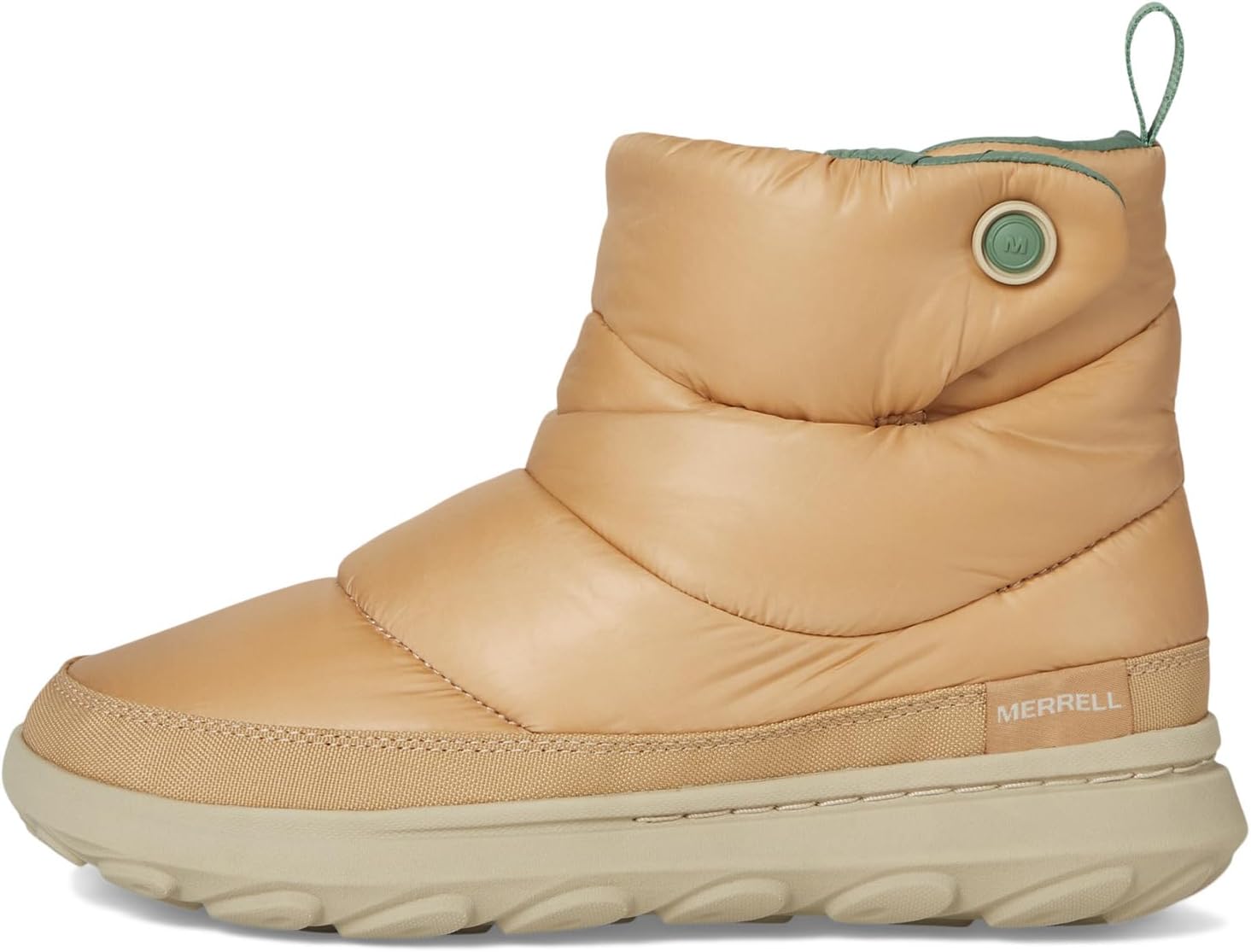 Ботинки женские зимние Merrell Hut Moc 2 стеганые, желто-коричневый — фото 4