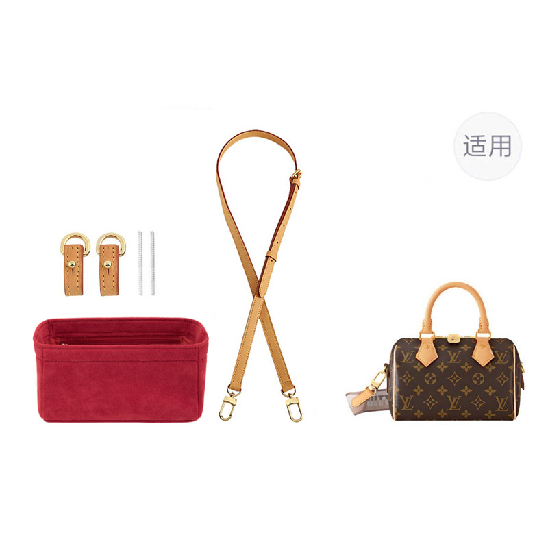 

Luxury Care Artisan Workshop Женский набор аксессуаров из коровьей кожи бело-красный, Beeswax Three-Piece Set[2-Section 1.5cm Shoulder Strap 94-122cm+Abrasion-Resistant Buckle+Suede Liner](Compatible with Color-Changing Bag)
