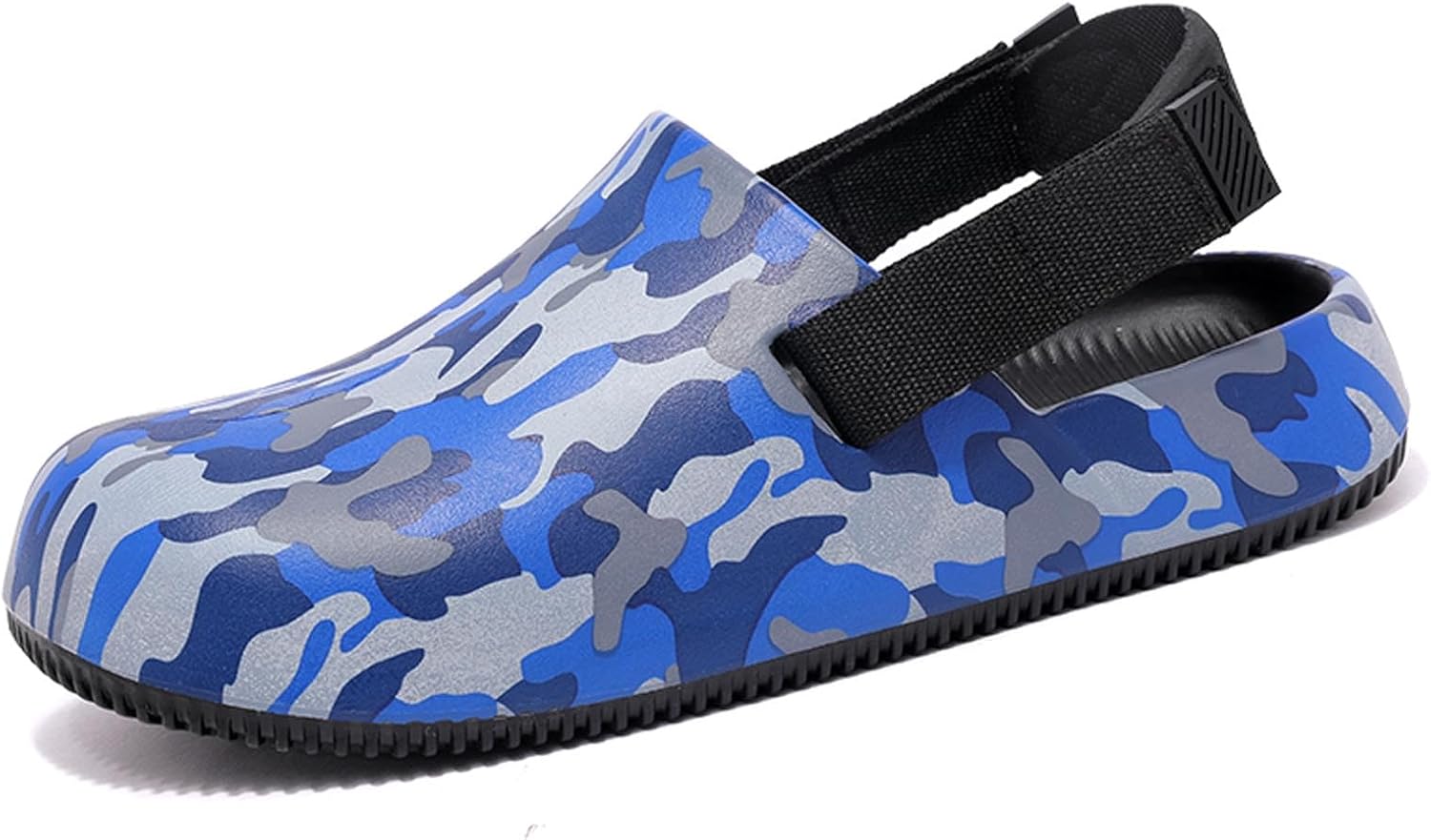 

Унисекс классические камуфляжные сабо для взрослых мужчин и женщин - легкие регулируемые водные сандалии с противоскользящей подошвой, быстро сохнущие садовые тапочки Frtubop, черный
