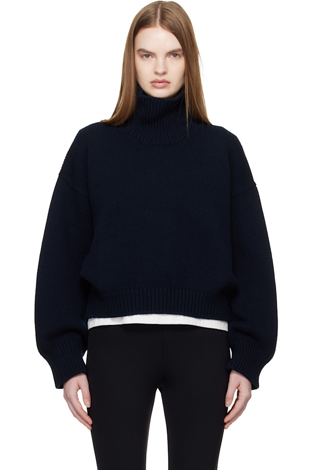 

Водолазка Carah crop &Daughter, темно-синий