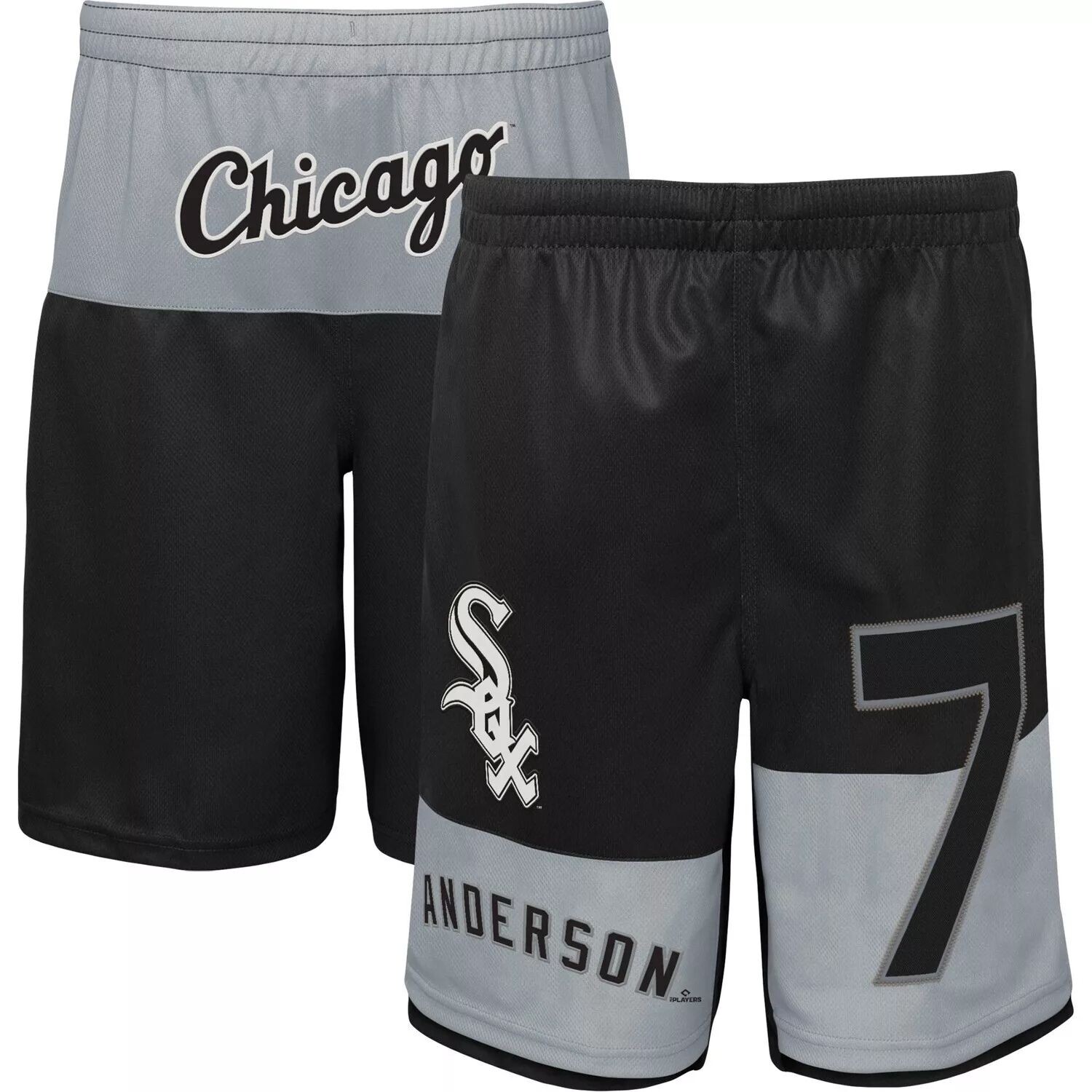 

Молодежные шорты Tim Anderson Black Chicago White Sox Pandemonium с именем и номером Outerstuff