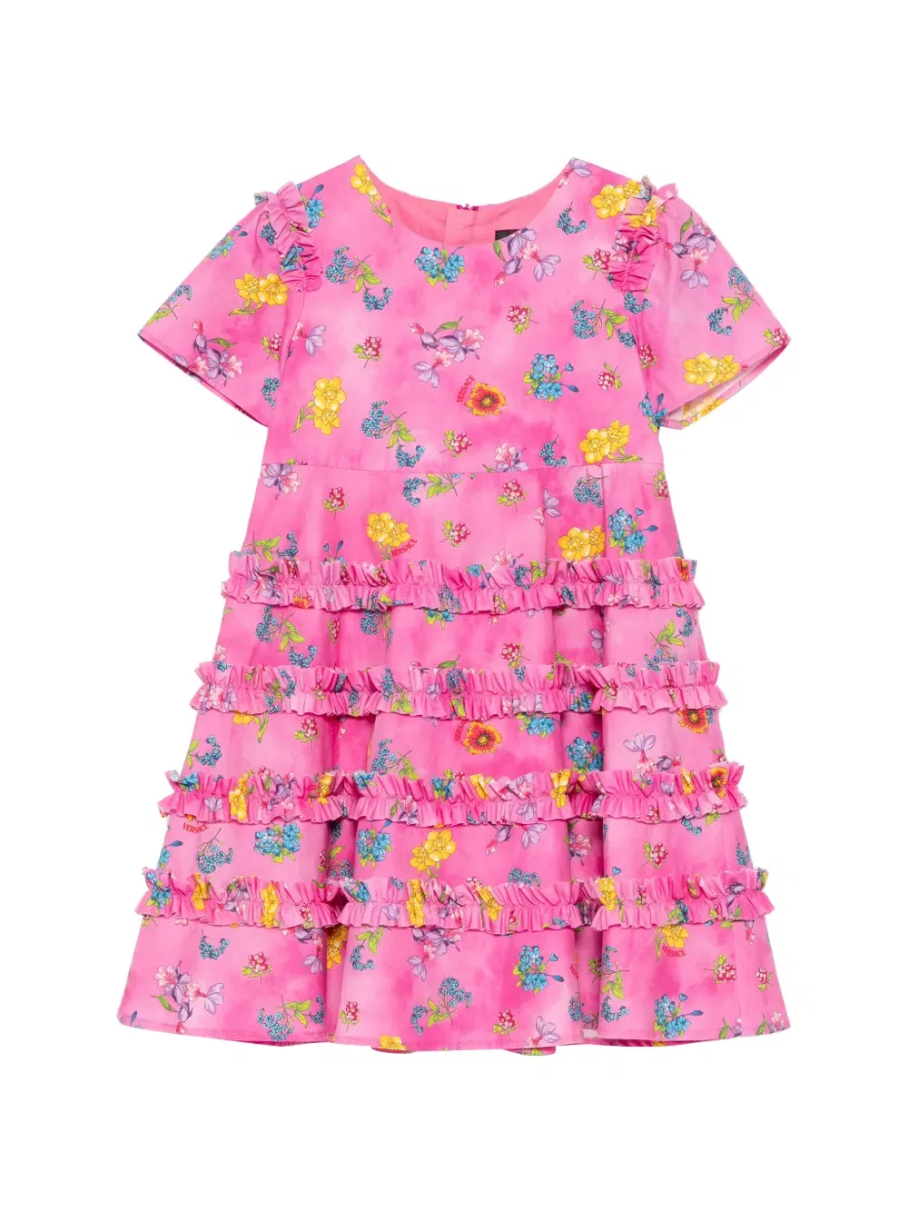 Платье с оборками Versace Kids, розовый