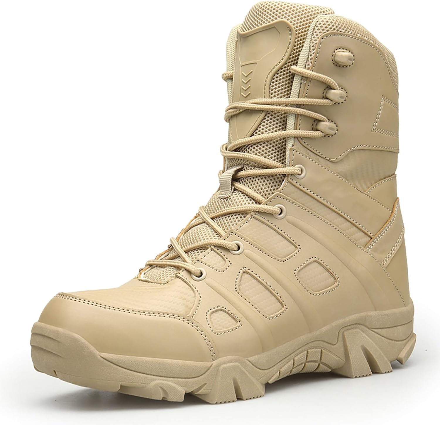 

Мужские водонепроницаемые походные ботинки, военные тактические ботинки, боевые ботинки, дышащие полицейские патрульные ботинки, армейские ботинки (Цвет: черный, Размер: 42) Carxs